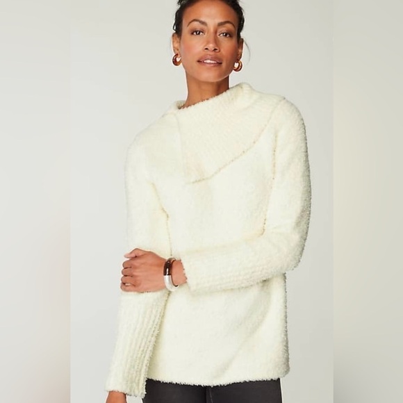 Pure Jill Sweater Soft & Cozy High-Neck Medium Cream - Picture 1 of 10